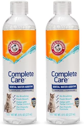 Arm & Hammer Complete Care Cat Dental Water Additive, 8 Fl Oz, 2-Pack