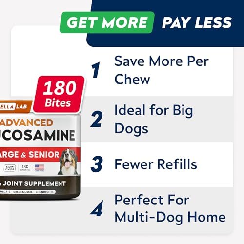 Advanced Glucosamine for Dogs, Collagen&Green Lipped Mussel - Joint Health