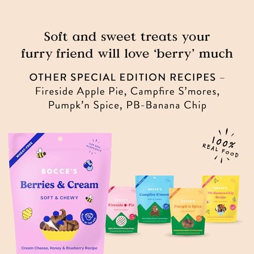 Bocce's Bakery 'Berries & Cream Flavor Soft & Chewy Dog Treats, 6 oz