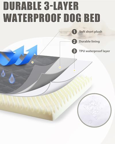 NUPIDA Orthopedic Large Dog Bed for Crate with Washable Cover, 35x22