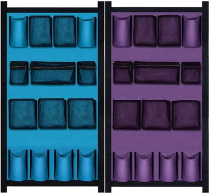 Riakrum 2 Pcs Horse Trailer Grooming Bag, Purple Blue, 39 x 23 Inch