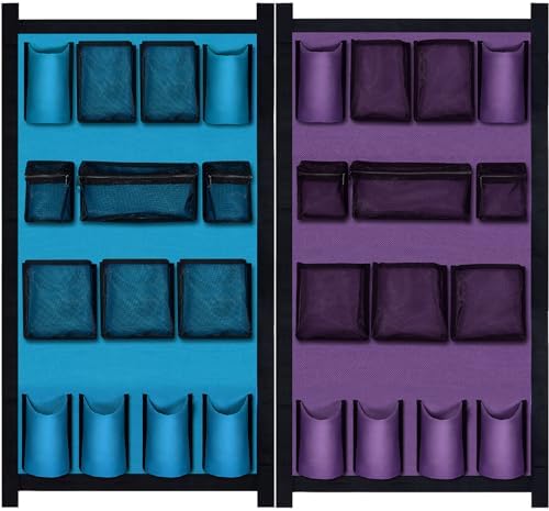 Riakrum 2 Pcs Horse Trailer Grooming Bag, Purple Blue, 39 x 23 Inch