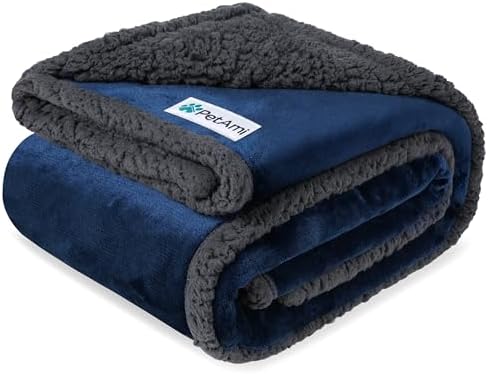 PetAmi Waterproof Dog Blanket for Large Dog Cat Pet, 60x80, Blue Grey
