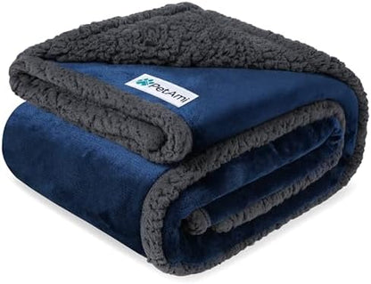 PetAmi Waterproof Dog Blanket for Medium Large Dog Pet, 60x40, Blue Grey