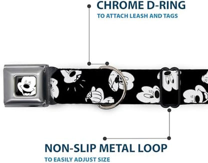 Dog Collar Seatbelt Buckle Alice In Wonderland Kaleidoscope Scenes 18 to 32 Inches 1.5 Inch Wide