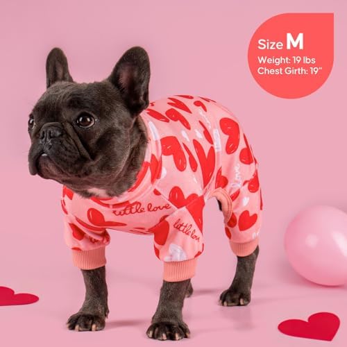 KYEESE Velvet Dog Pajamas Soft Onesie for Daily Wear, Heart