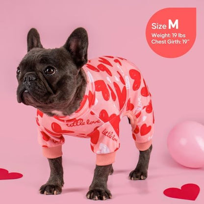 KYEESE Velvet Dog Pajamas Soft Onesie for Daily Wear, Heart