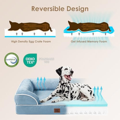 EHEYCIGA Orthopedic Small Dog Bed, Waterproof Memory Foam Washable Pet Beds
