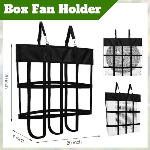 Tessco for you 1 Pcs Box Fan Holders for Horse Stall, Nylon Bag,Black