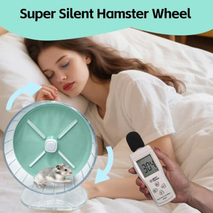Silent Hamster Wheel,7.87 Inch Quiet Spinner Dwarf Hamster Running Wheel