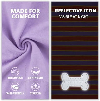 KYEESE 2Pack Cotton Dog Shirt for Small Dogs Soft Striped Tank Top