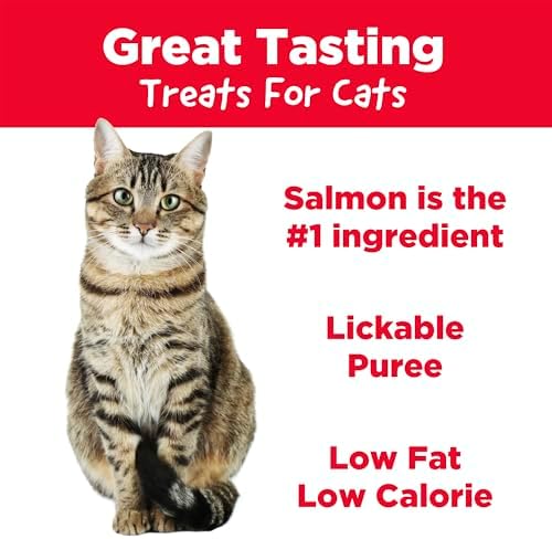 Country Kitchen Salmon Puree Lickable Cat Treats, 2 oz, Pack of 4