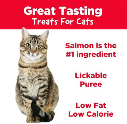Country Kitchen Salmon Puree Lickable Cat Treats, 2 oz, Pack of 4