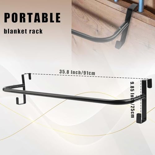 1Pcs Blanket Rack with Tack Rack,Portable Blanket Bar for Hanging Horse Blankets Pads Saddle Blankets,36 Inch