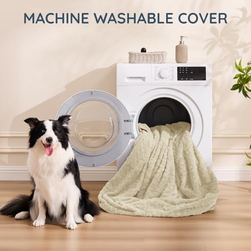 ChiXnuggle Faux Fur Washable Human Dog Bed Cover（Only Human Dog Bed）