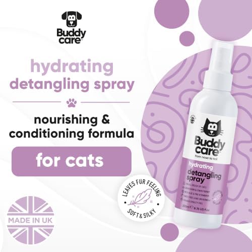 Buddycare Detangling Spray for Cats - Effective Cat Matted Fur Remover and Detangle Spray to Promote a Healthy Coat, Easily Removes Matted Hair for a Smooth and Shiny Coat