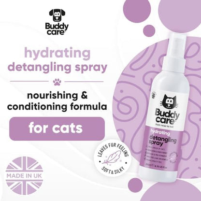 Buddycare Detangling Spray for Cats - Effective Cat Matted Fur Remover and Detangle Spray to Promote a Healthy Coat, Easily Removes Matted Hair for a Smooth and Shiny Coat