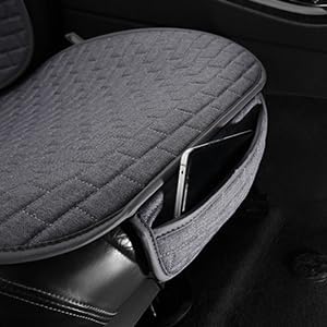 VarCozy Linen Car Seat Covers, Breathable Front Pair Seat Covers for Cars with Non-Slip Protector for All Seasons, Universal Front Seat Covers for Cars, SUVs, Trucks