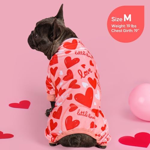 KYEESE Velvet Dog Pajamas Soft Onesie for Daily Wear, Heart