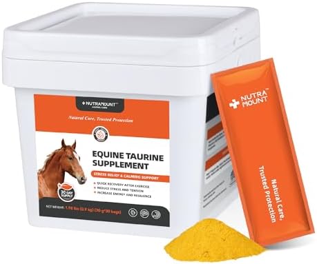 Horse Taurine Supplement Powder for Performance & Nerve Support | Equine Taurine with Magnesium for Focus, Muscle & Stress Balance | Daily Feed Powder 30-Day Supply