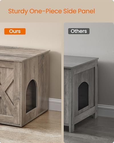 Feandrea Cat Litter Box Enclosure, End Table, 27.6 x 19.7 x 19.7 Inches