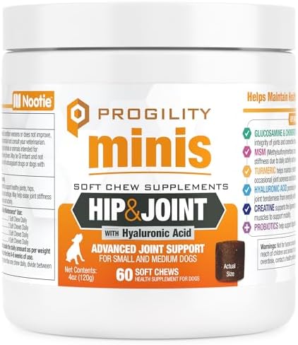 Progility Mini Hip & Joint Glucosamine Supplement, Small to Medium Dogs