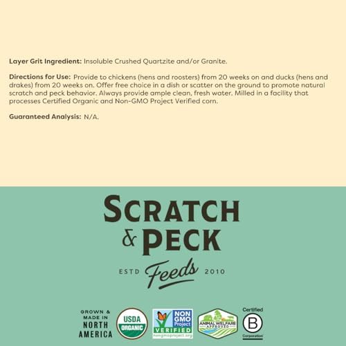 Scratch and Peck Feeds | Layer Grit for Chickens & Ducks | 7 lb Pouch