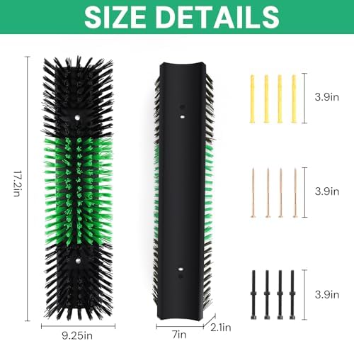 2pcs Livestock Scratching Brush with 8 Screws,Cattle and Horse Grooming Brush, Itch Relief for Horses, Goat, Cattle,Sheep,Cow and Pig,Animal Back Scratching