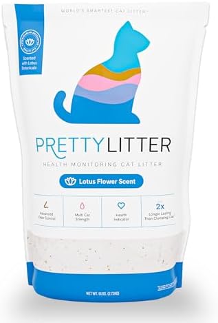 PrettyLitter Health Monitoring Cat Litter, Lotus Flower, 6 lb. Bag
