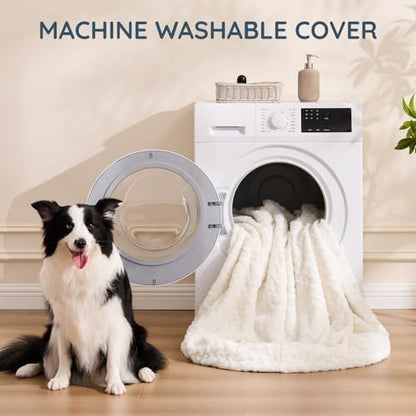 ChiXnuggle Faux Fur Washable Human Dog Bed Cover（Only Human Dog Bed）