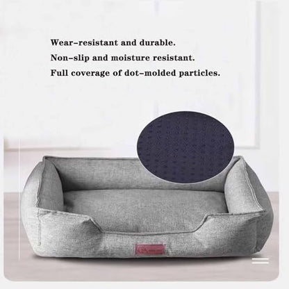 Dog Bed, Removable and Washable Dog Kennel Dog Sofa Litter pet Kennel Four Seasons Dog Kennel cat Kennel cat Litter. (Grey Coat, Size XL (Recommended Within 40kg))
