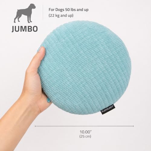 Playology Durable Plush Toy - Crinkle Disc - Jumbo, Peanut Butter Scent