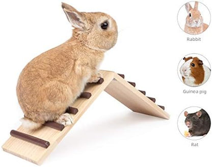 Niteangel Wooden Cage Bridge for Rabbits, Guinea Pigs and Chinchilla, Large Size