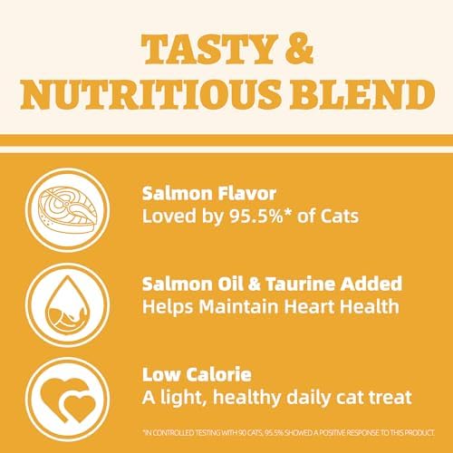 Wellix 13.05 oz Cat Treats with Salmon Oil & Omega-3, Skin and Coat Support