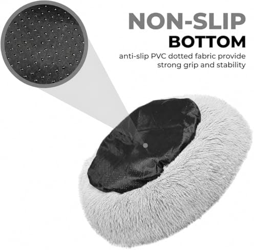 Whiskers & Friends Cat Beds for Indoor Cats & Small Dog, Fluffy Cat Bed