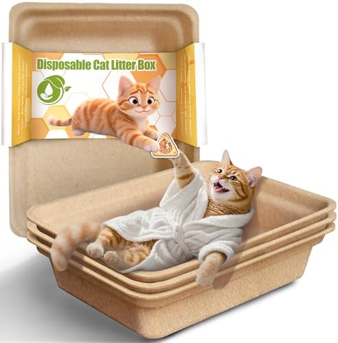 Disposable Litter Boxes for Cats Leak-Proof: 3/6/9/20/32-Pack Odor Control