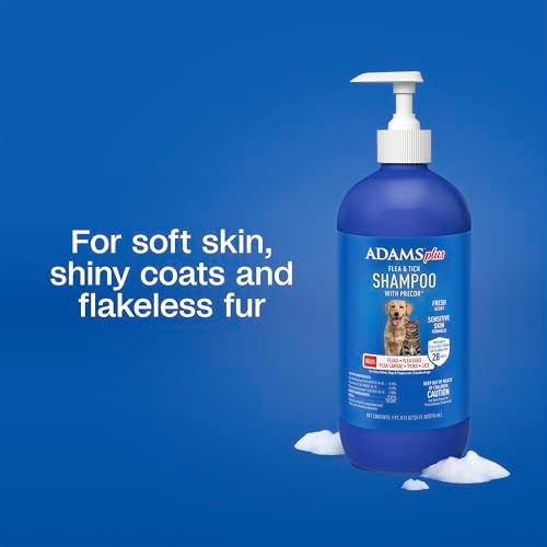 ADAMS Plus Flea & Tick Shampoo with Precor for Dogs, 24 Ounces