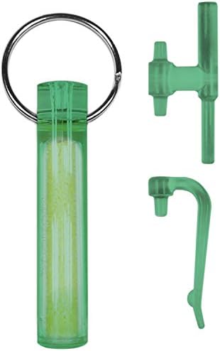 GEAR AID Ni Glo 2” UV Rechargeable Glowing Keychain – Multi-Purpose Glow-in-the-Dark Accessory for Camping