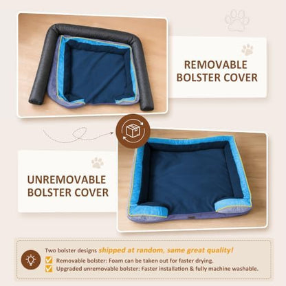 Comfort Expression Orthopedic Dog Bed for Extra Large Dogs with Bolster