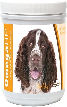 Healthy Breeds English Springer Spaniel Omega HP Fatty Acid Skin and Coat Support Soft Chews 90 Count