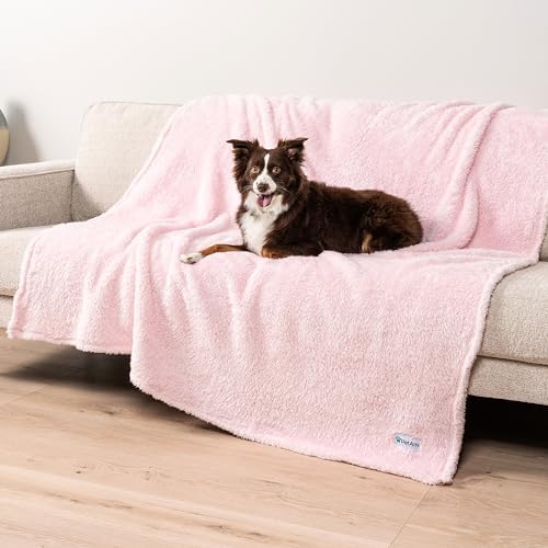 PetAmi Soft Plush Sherpa Dog Blanket for Pet Cat, X-Large 60x80, Pink