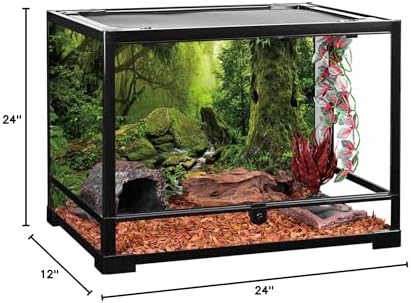 Forest Green Tree Terrarium Backdrop Reptile Habitat Background 24x12 in
