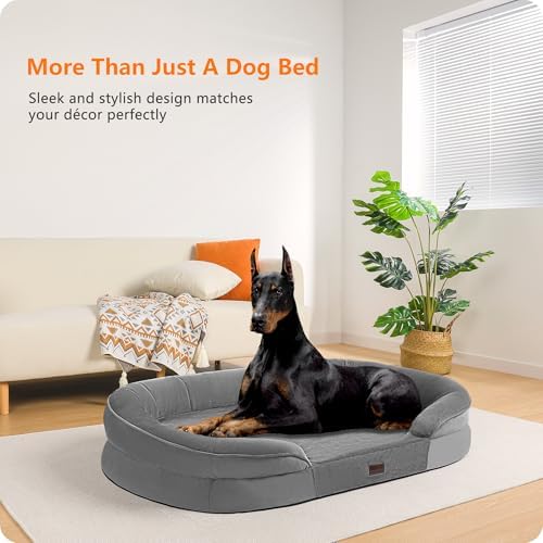 Dwanton Orthopedic Waterproof XX-Large Dog Bed Sofa, Gel Memory Foam, 48"