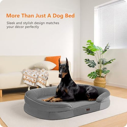 Dwanton Orthopedic Waterproof XX-Large Dog Bed Sofa, Gel Memory Foam, 48"