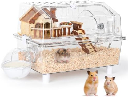 8-in-1 Hamster Cage Kit, 16 x 11 x 11.8 in, for Dwarf Hamsters and Gerbils