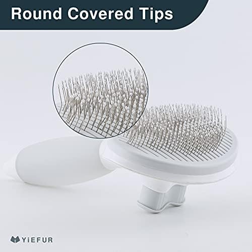 Cat Brush for Shedding, Self Cleaning Brush for Long & Short Hair Cats