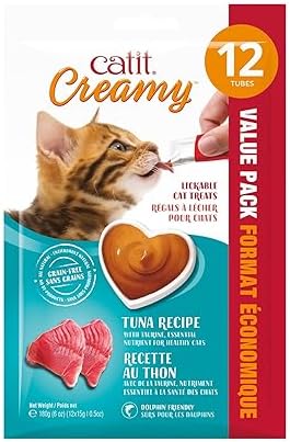 Catit Creamy Lickable Cat Treat, Assortment, 72-Pack