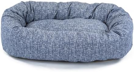 Majestic Pet Bagel Calming Dog Bed, 24 Inch Small, Round, Washable, Blue