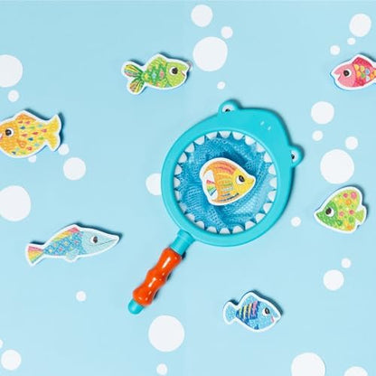 Tiger Tribe: Shark Chasey - Eco-Friendly Bath Toy for Toddlers, Bioplastic Shark Net & Fish Set, Develops Motor Skills, Ages 1-3