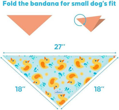 KYEESE 2Pack Dog Cooling Bandana Dog Scarf for Small Medium Large Dogs